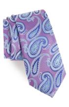 Men's Nordstrom Men's Shop Brett Paisley Silk Tie, Size - Red