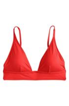 Women's J.crew Farrah Triangle Bikini Top - Red