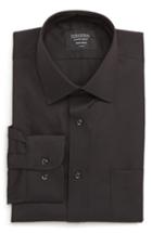Men's Nordstrom Men's Shop Trim Fit Non-iron Dress Shirt .5 - 34/35 - Black