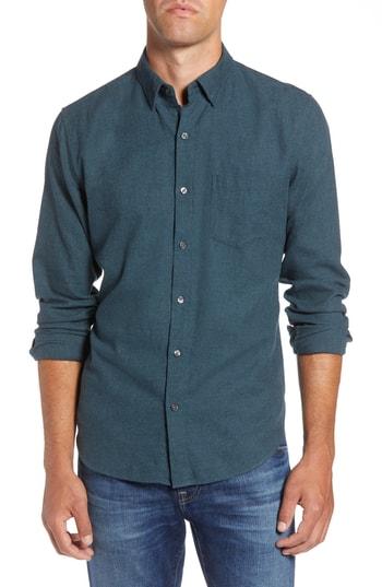 Men's Bonobos Slim Fit Brushed Sport Shirt R - Green