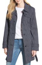 Women's London Fog Flower Print Cotton Jacket - Blue