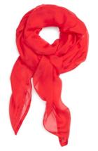 Women's Glint Satin Border Silk Wrap, Size - Red