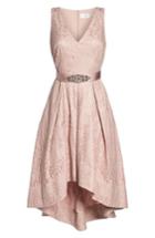 Women's Eliza J Belted Lace High/low Dress - Pink