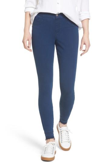 Women's Hue Selvage Edge Skimmer Leggings - Blue