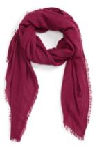 Women's David & Young Pleated Fringe Scarf, Size - Burgundy