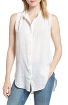 Women's Lucky Brand Cotton Jacquard Shirt - White