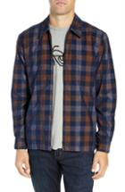 Men's French Connection Regular Fit Plaid Dobby Corduroy Shirt Jacket - Yellow