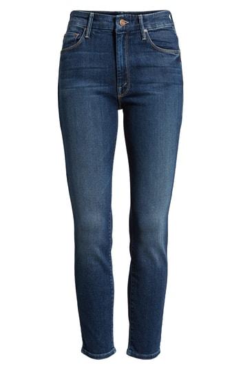 Women's Mother The Looker High Waist Crop Jeans - Blue