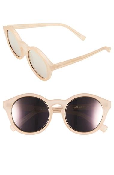 Women's Le Specs 'edition Four' 51mm Sunglasses - Matte Blush/ Gold