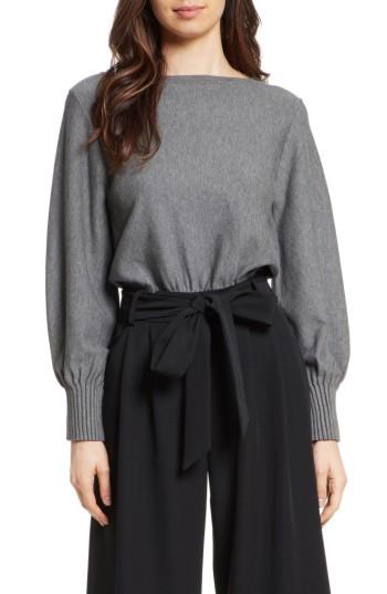 Women's Milly Couture Pintuck Pullover, Size - Grey