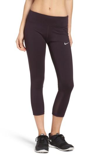 Women's Nike Power Epic Run Crop Tights - Purple