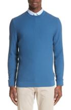 Men's Emporio Armani Slim Fit Textured Crew Sweater - Blue