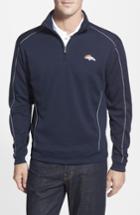 Men's Cutter & Buck Denver Broncos - Edge Drytec Moisture Wicking Half Zip Pullover