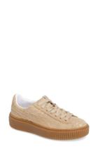 Women's Puma Exotic Skin Platform Sneaker .5 M - Beige