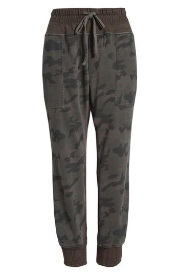 Women's James Perse Contrast Waist Camo Jogger Pants - Black