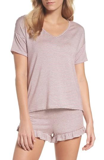 Women's Bb Dakota Wilona Back Tie Stripe Tee - Red