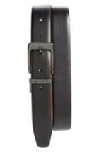Men's Ted Baker London 'lizlow' Reversible Leather Belt - Brown/brown