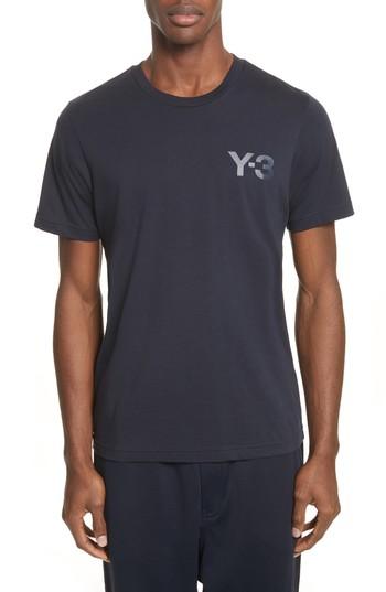 Men's Y-3 Logo Print T-shirt - Blue