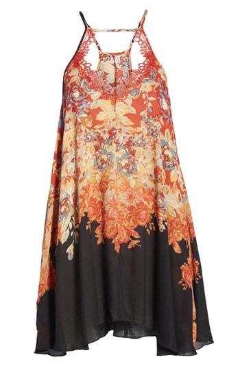 Women's Free People Floral Haze Mini Trapeze Dress