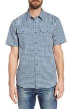 Men's Patagonia High Moss Regular Fit Short Sleeve Sport Shirt - Blue