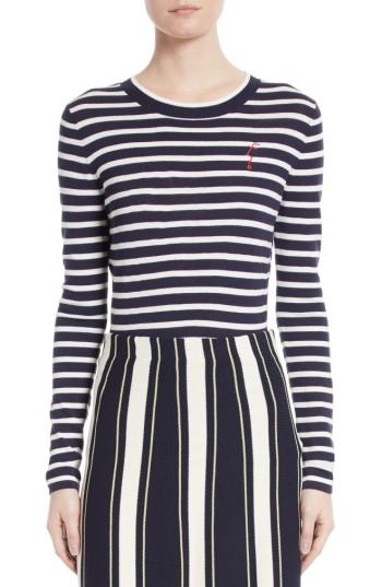 Women's Grey Jason Wu Stripe Top - Blue