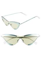 Women's Adam Selman X Le Specs Luxe The Scandal 142mm Cat Eye Sunglasses - Aqua