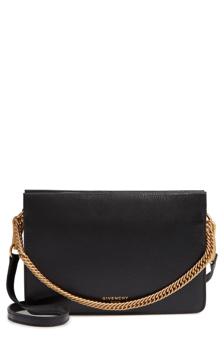 Givenchy Cross 3 Leather & Suede Crossbody Bag - Brown