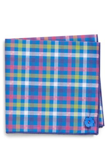 Men's Armstrong & Wilson Preppy Jack Cotton Pocket Square, Size - Blue