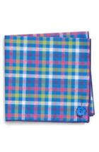 Men's Armstrong & Wilson Preppy Jack Cotton Pocket Square, Size - Blue