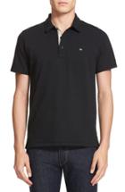 Men's Rag & Bone Standard Issue Regular Fit Slub Cotton Polo - Black