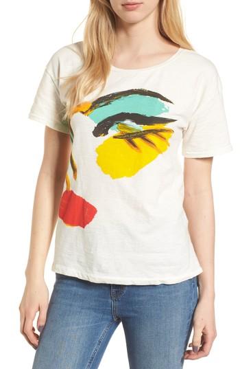 Women's Junk Food Face Tee - Ivory