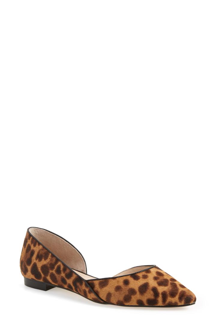 Women's Marc Fisher Ltd Sunny Genuine Calf Hair Flat .5 M - Brown
