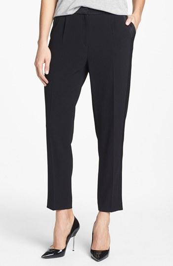 Trouve Tuxedo Stripe Crop Pants Womens Black