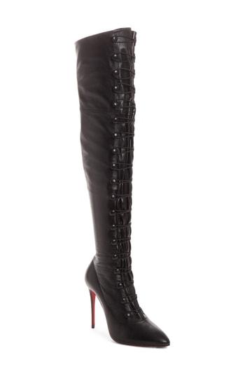 Women's Christian Louboutin French Tutu Over The Knee Boot Us / 36eu - Black