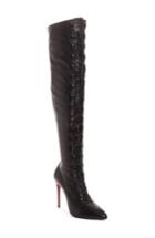 Women's Christian Louboutin French Tutu Over The Knee Boot Us / 36eu - Black
