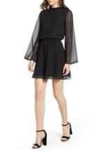 Women's Cupcakes And Cashmere Zurie Bell Sleeve Dress, Size - Black