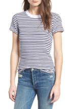 Women's Stateside Stripe Linen Blend Boy Tee - Blue
