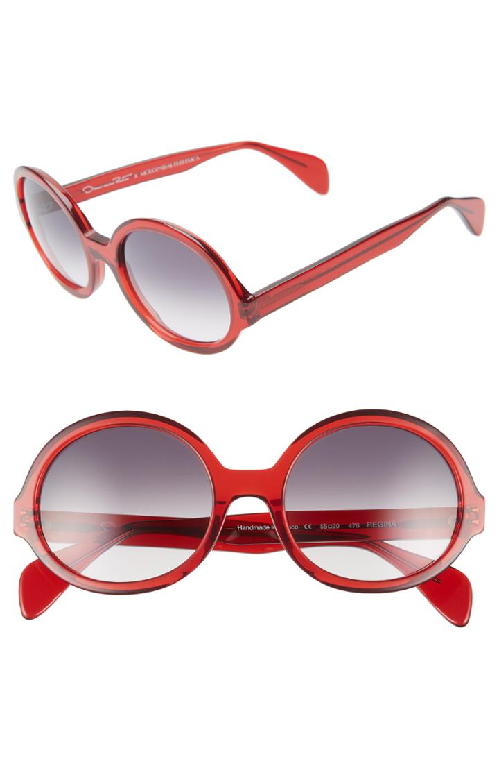 Women's Odlr X Morgenthal Frederics Regina 55mm Sunglasses - Ruby