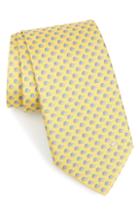 Men's Salvatore Ferragamo Gaudio Print Silk Tie, Size - Yellow