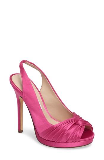 Women's Nina Felyce Peep Toe Slingback Pump M - Pink