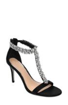 Women's Jewel Badgley Mischka Janna Embellished T-strap Sandal .5 M - Black