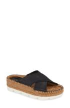 Women's Jimmy Choo Danae Double Strap Espadrille Slide Sandal .5us / 41.5eu - Black