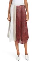 Women's Clu Colorblock Pleated Skirt - Red