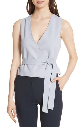 Women's Diane Von Furstenberg Wrap Vest, Size - Grey