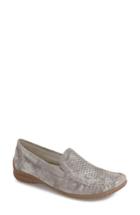 Women's Gabor Perforated Loafer .5 M - Metallic