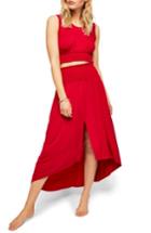 Women's Free People Morningside Crop Top & High/low Skirt - Red