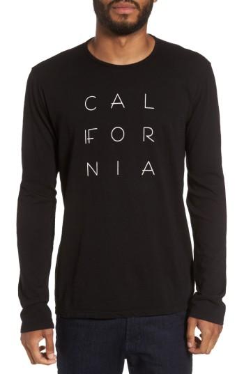 Men's Velvet By Graham & Spencer California Graphic Long-sleeve T-shirt, Size - Black