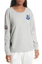 Women's Soft Joie Rikke B Applique Sweatshirt - Grey
