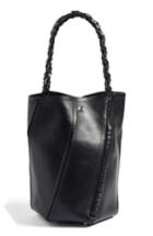 Proenza Schouler 'medium Hex' Whipstitch Leather Bucket Bag - Black