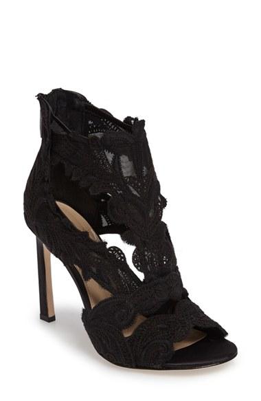 Women's Imagine By Vince Camuto Randal Lace Detailed Sandal .5 M - Black